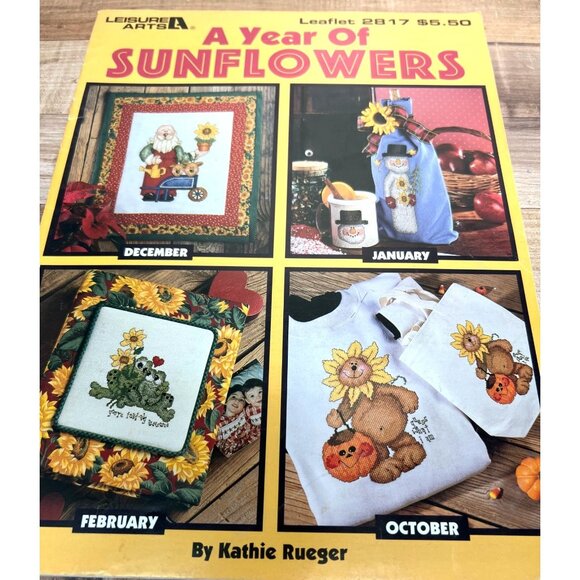 A Year Of Sunflowers Cross-Stitch Pattern Leaflet By Kathie Rueger - Picture 2 of 3
